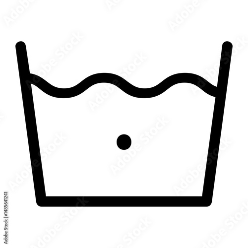 Laundry washing machine tag requirement icon element