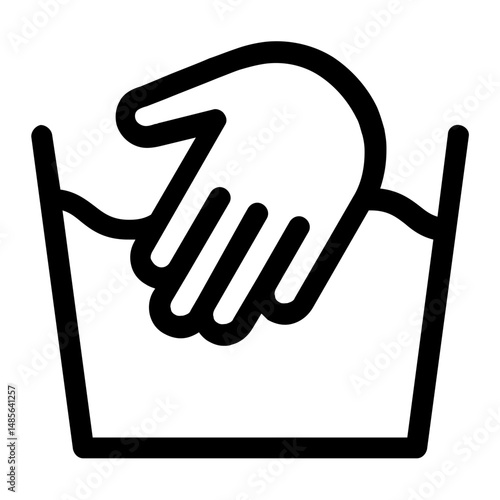 Laundry washing machine tag requirement icon element
