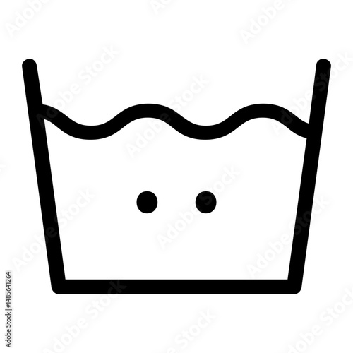 Laundry washing machine tag requirement icon element