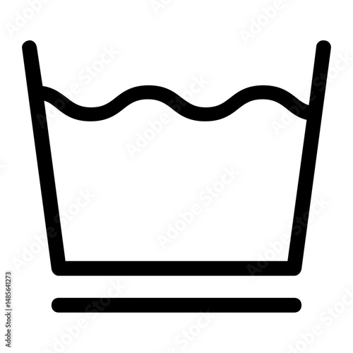 Laundry washing machine tag requirement icon element