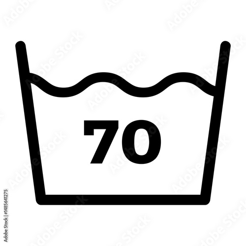 Laundry washing machine tag requirement icon element