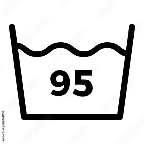 Laundry washing machine tag requirement icon element