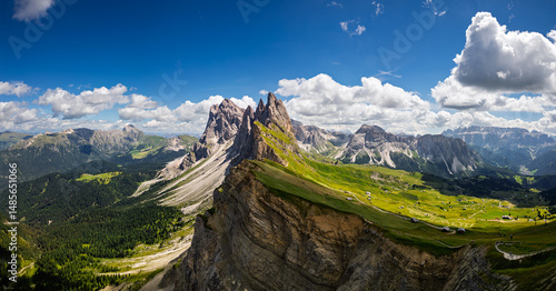 View of Seceda, Odle, Dolomites, Italy