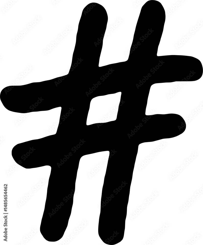 Obraz premium hashtag/number/sharp (in music terms)