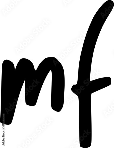 mezzoforte musik symbol