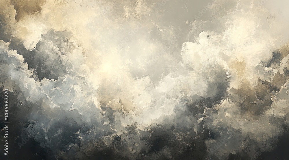 Fototapeta premium Cloudy sky, muted tones, abstract, dramatic light