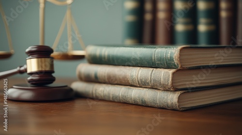 Wallpaper Mural Legal Symbolism and Important Documents Arranged Neatly on a Wooden Desk with Gavel and Justice Scales Representing Law and Order Torontodigital.ca