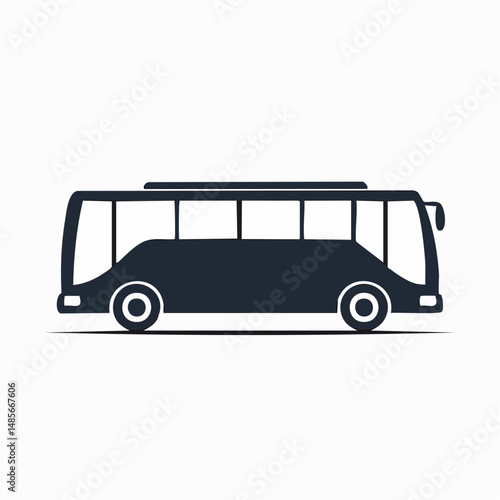路線バスのベクターアイコン・公共交通の車両イラスト