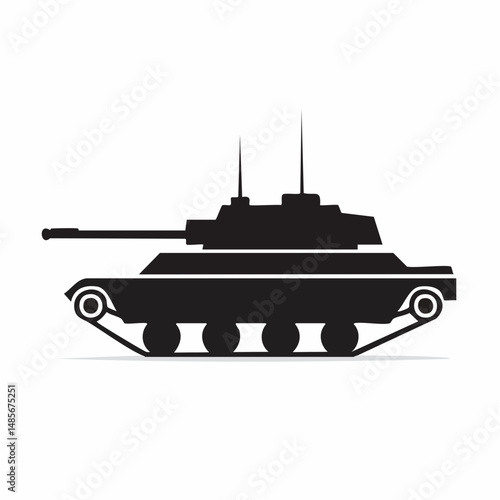 戦車のベクターアイコン・軍用車両のシンプルデザイン