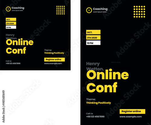 Modern vector business card template set for corporate design and web presentation