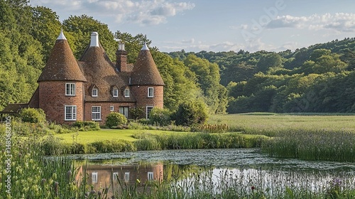 oast house exterior in kent england