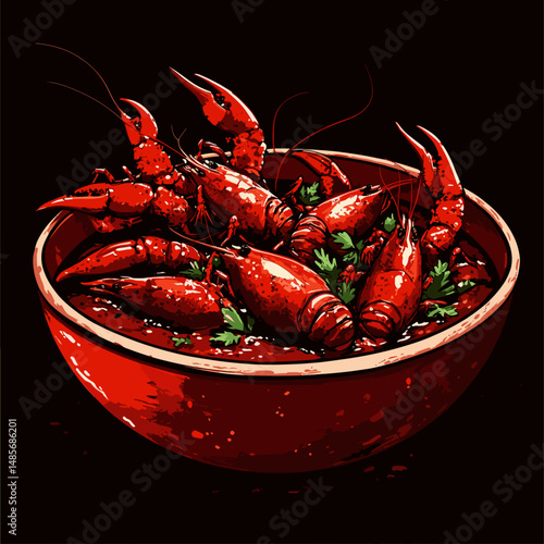 Steaming Seafood Feast with Cilantro