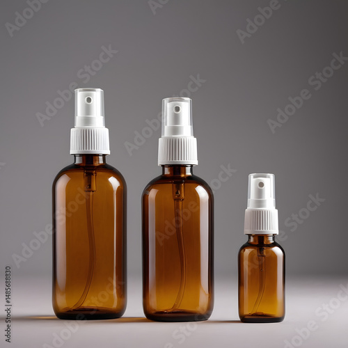 Amber Glass Spray Bottles Three Sizes for Various Uses