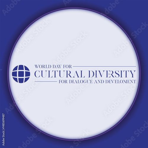 World Day for Cultural Diversity Vector Editable Background with Cursive Typography Wordmark for Unity