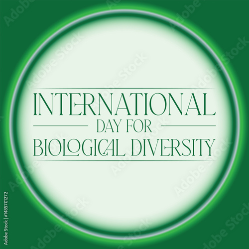 International Day for Biological Diversity Vector Editable Background with Cursive Typography Wordmark for Eco Events