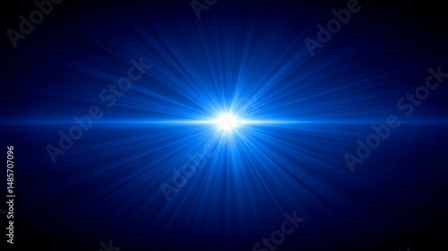 Celestial Blue Light Burst Starry Night Glow.