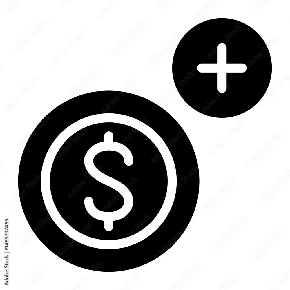 Obraz premium add glyph icon