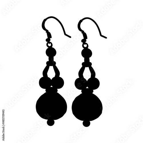 Dangle earrings jewelry fashion accessory beaded earrings drop earrings silhouette style design art