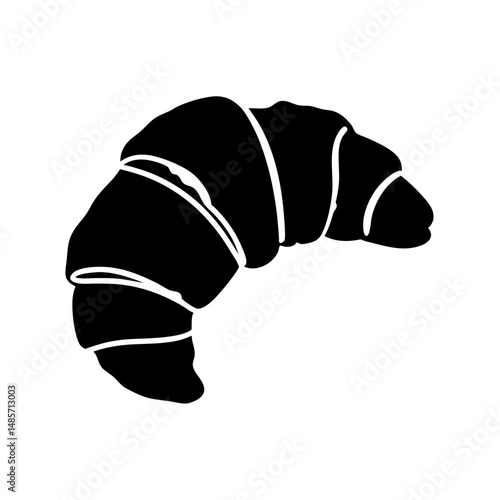 Delicious croissant vector illustration for bakery shop french breakfast and pastry design element