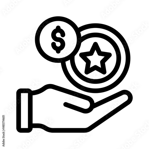 redeem line icon