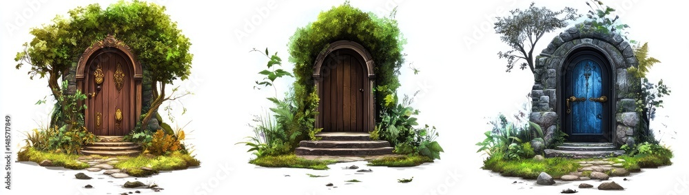 Fototapeta premium Enchanting Doors of Fantasy Worlds