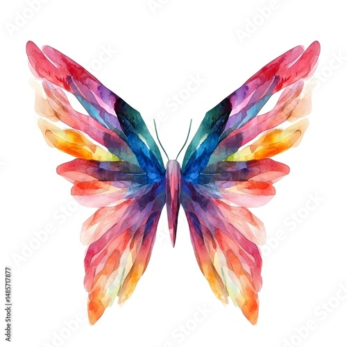 Beautiful Watercolor Crystal Vector Illustration: Detailed Gemstone Art for Designers