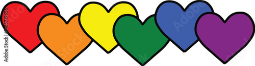 love rainbow pride hearts asset Artwork for decoration june pride day lgbtq+