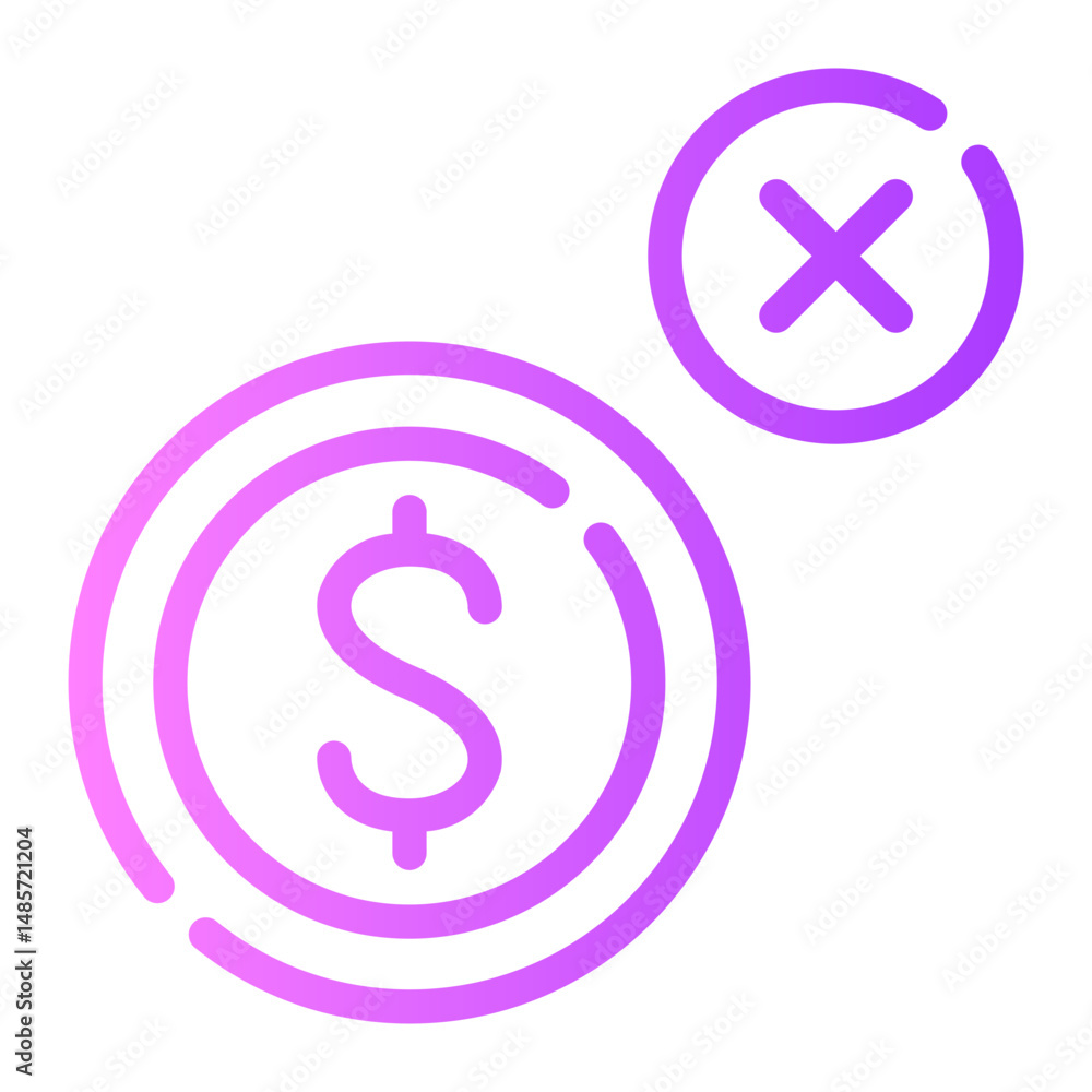 Obraz premium error gradient icon