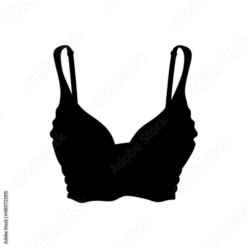 Find black bra silhouette, stylish lingerie, women's fashion, comfortable undergarment, shop online now