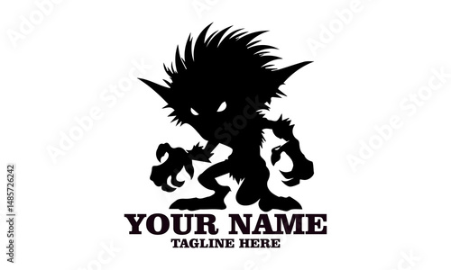 goblin cartoon icon evil goblin essence vector illustration and twisted goblin tactics cartoon icon evil goblin essence logo design with white background