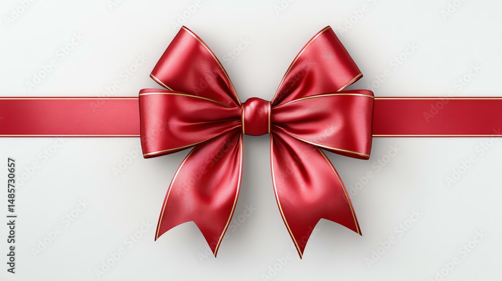 Fototapeta premium Elegant Red Gift Bow Design