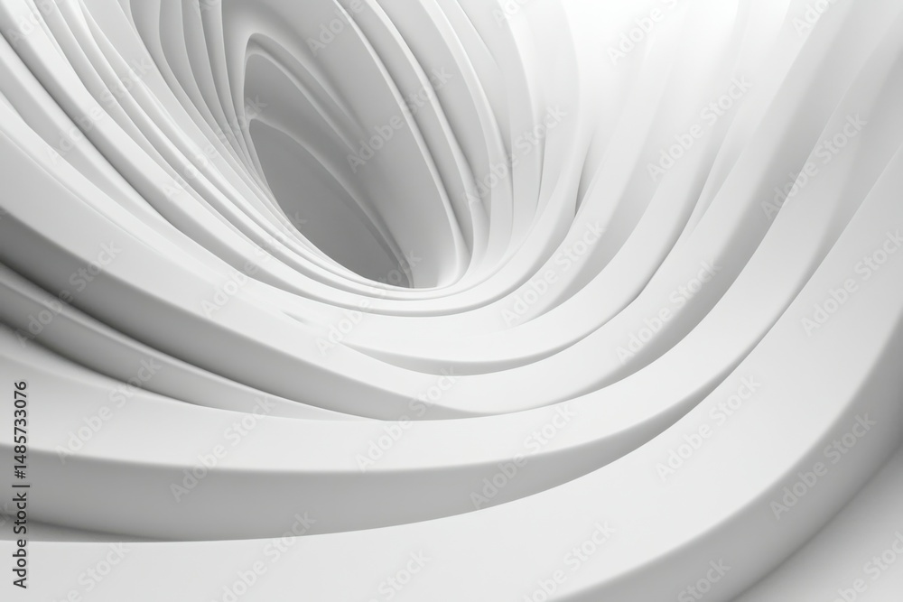Fototapeta premium Abstract Swirling White Design
