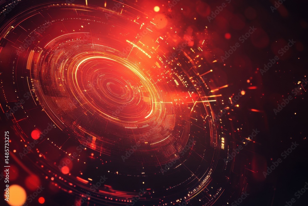 Obraz premium Futuristic Glowing Circular Interface
