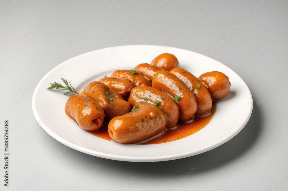 Fototapeta premium Classic German Currywurst Plate