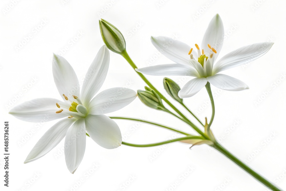 Fototapeta premium A beautiful spring bouquet features white lily of the valley, delicate snowdrops, and other lovely white flowers in a floral arrangementA beautiful spring bouquet features white lily of the valley, de