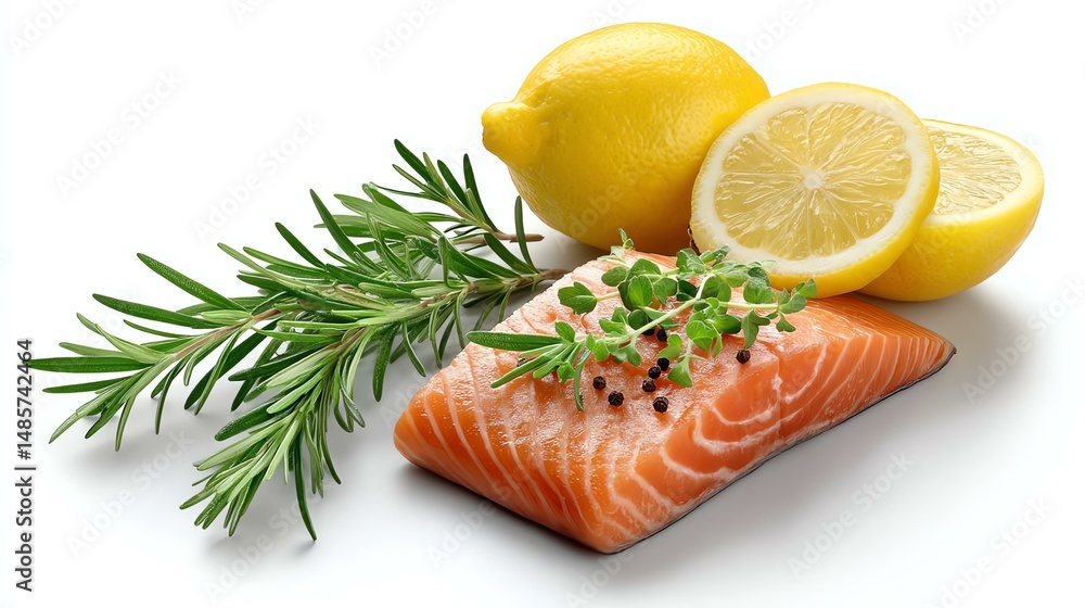 Salmon Lemon Rosemary Culinary Presentation Salmon Lemon Rosemary Culinary Presentation