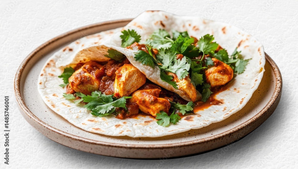Spicy Chicken Wrap with Coriander Spicy Chicken Wrap with Coriander