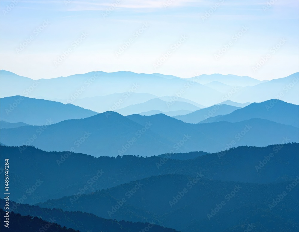 Obraz premium Layered Blue Mountains Panorama