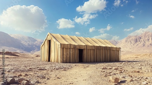 The tabernacle of the Israelites in the desert 