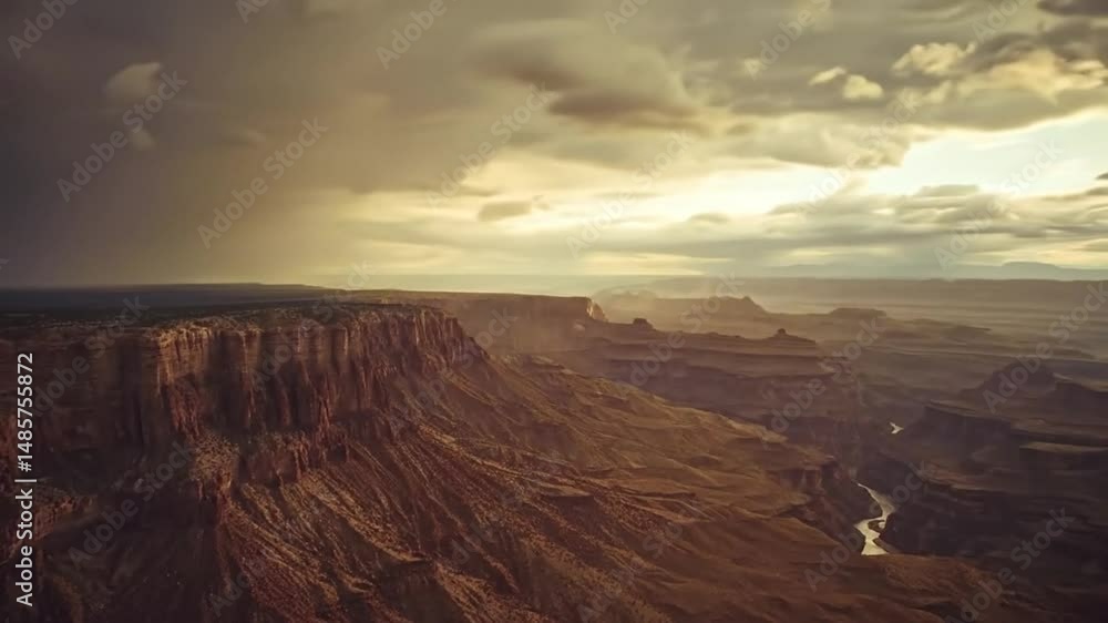 Canyonlands National Park Aerial Sunset View 4K Video Canyonlands National Park Aerial Sunset View 4K Video
