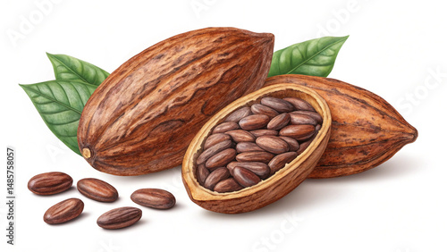 nuts on a white background