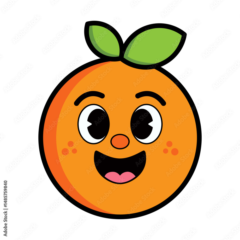 A cute cartoon orange mascot logo, with a smiling face, on a white background, in a vector art style, in the format of a sticker, with a simple design, simple lines, and flat colors A cute cartoon orange mascot logo, with a smiling face, on a white background, in a vector art style, in the format of a sticker, with a simple design, simple lines, and flat colors