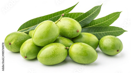 Wallpaper Mural green apples on white background Torontodigital.ca