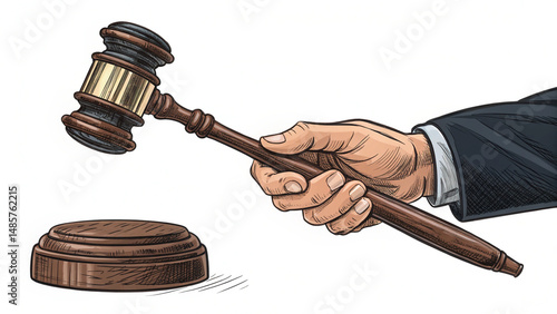 gavel and book