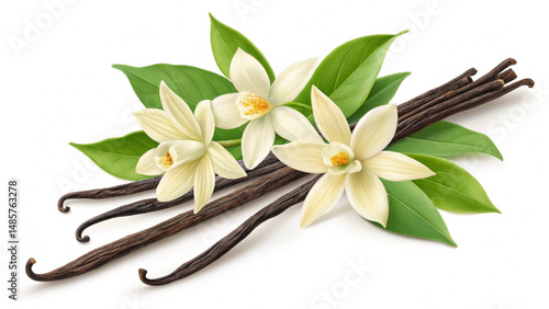 vanilla pods and flower