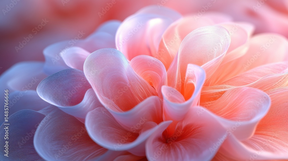 Soft Pink Flower Petals with Graceful Curves and Delicate Texture Soft Pink Flower Petals with Graceful Curves and Delicate Texture