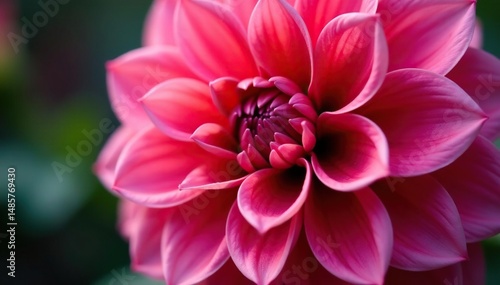 Close-up dahlia petals, layered, rich hues, geometric feel , macro, shadow, print