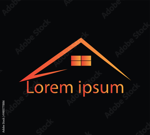 line icon Golden house . Can be used for realty estate, apartment, residential property