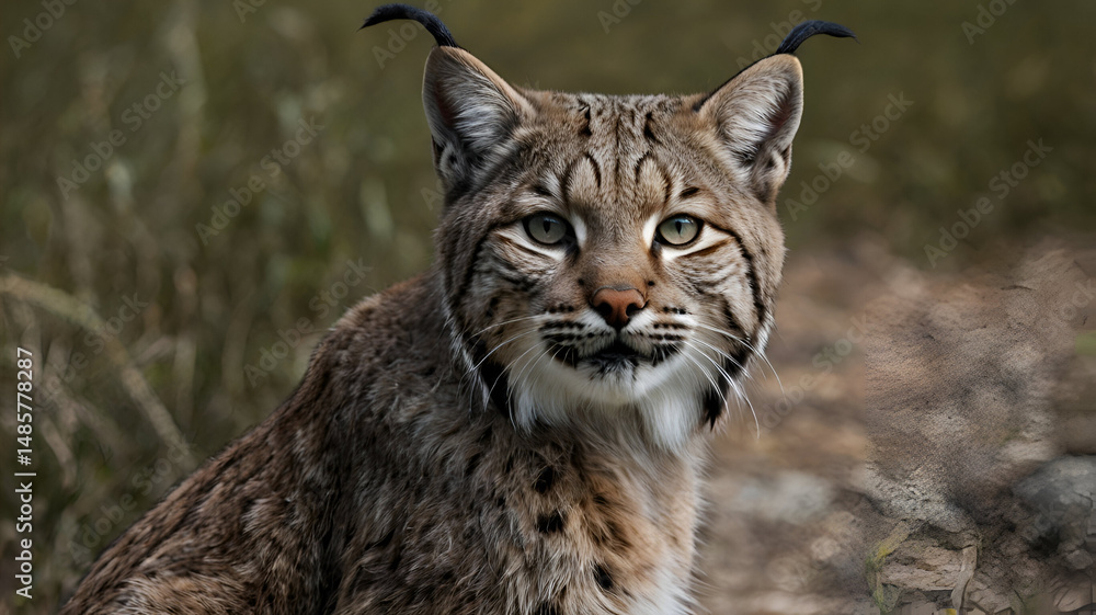 Fototapeta premium A beautiful Bobcat closeup photo
