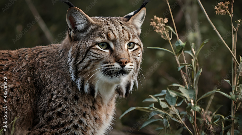 A beautiful Bobcat closeup photo A beautiful Bobcat closeup photo